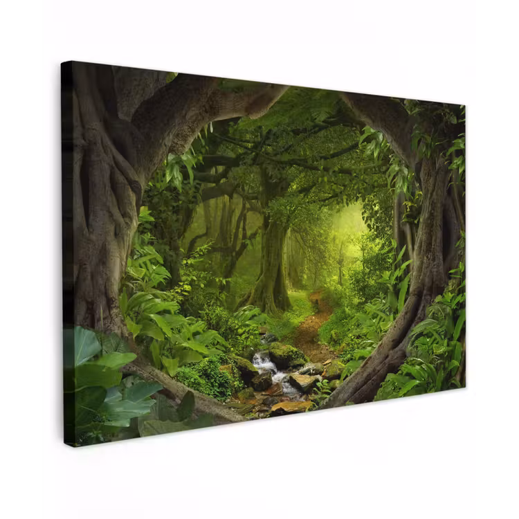 Pad door het Regenwoud Tuinposter op houten frame 2 cm dik klein -3d