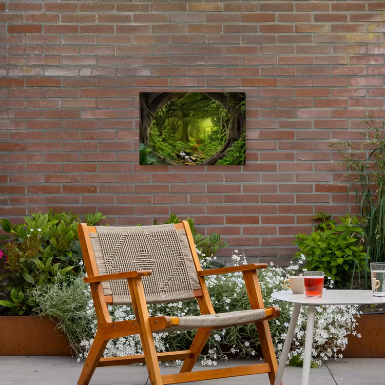 Pad door het Regenwoud Tuinposter op houten frame 2 cm dik klein -sfeer3