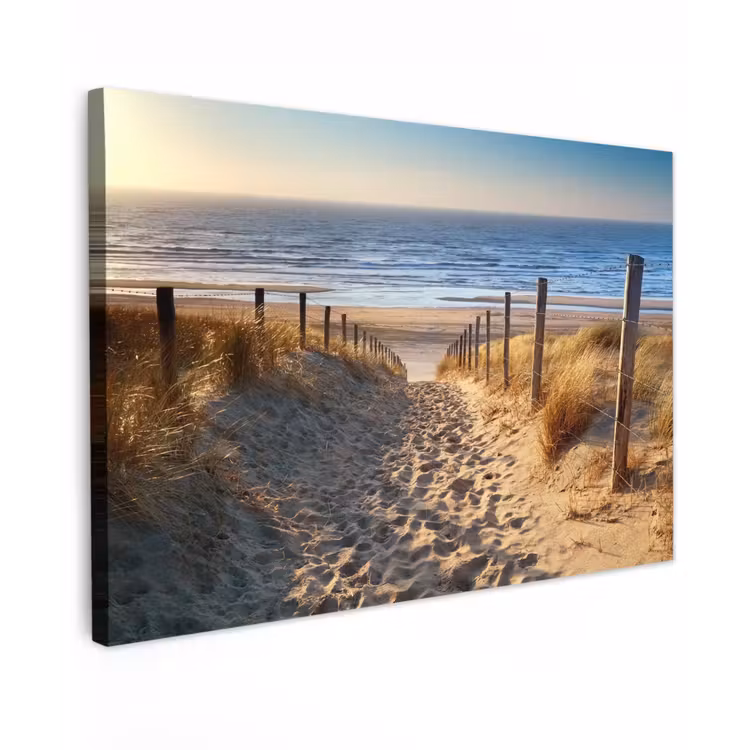 Pad naar de Zee Tuinposter op houten frame 2 cm dik klein -3d