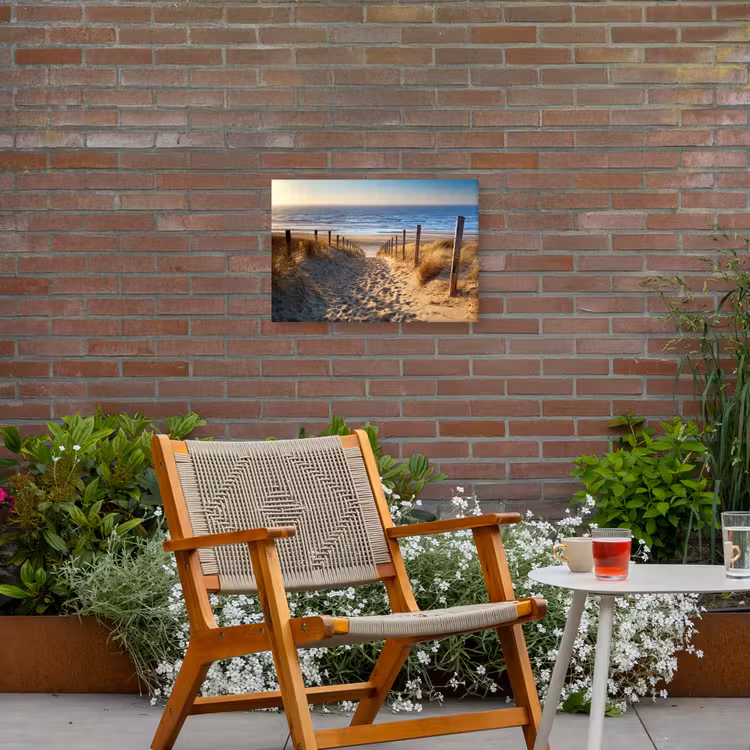Pad naar de Zee Tuinposter op houten frame 2 cm dik klein -sfeer3