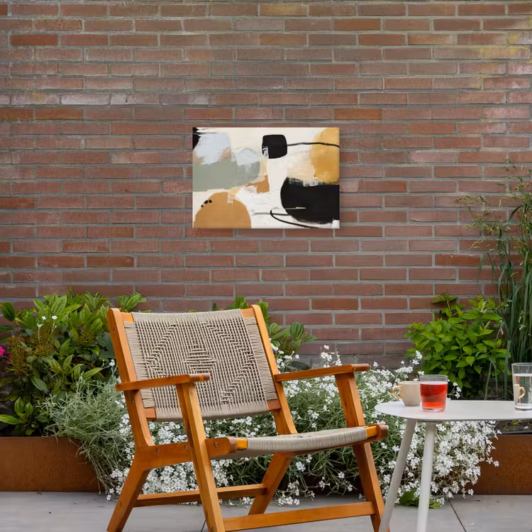Paint - Abstract - Kleuren Tuinposter op houten frame 2 cm dik klein -sfeer3