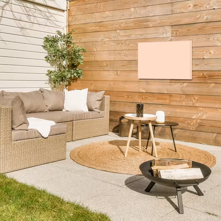 Pale - Peach - Nude Tuinposter op houten frame 2 cm dik klein 845 -sfeer2