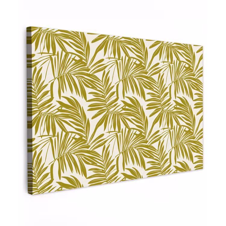 Palmblad - Patroon - Groen Tuinposter op houten frame 2 cm dik klein 845 -3d