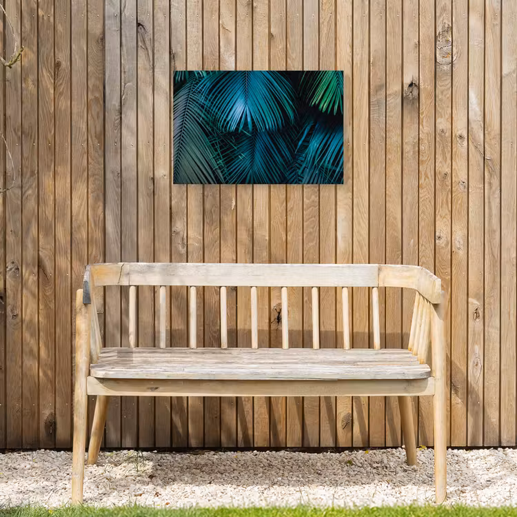 Palmblad - Tropisch - Natuur - Jungle Tuinposter op houten frame 2 cm dik klein -sfeer4
