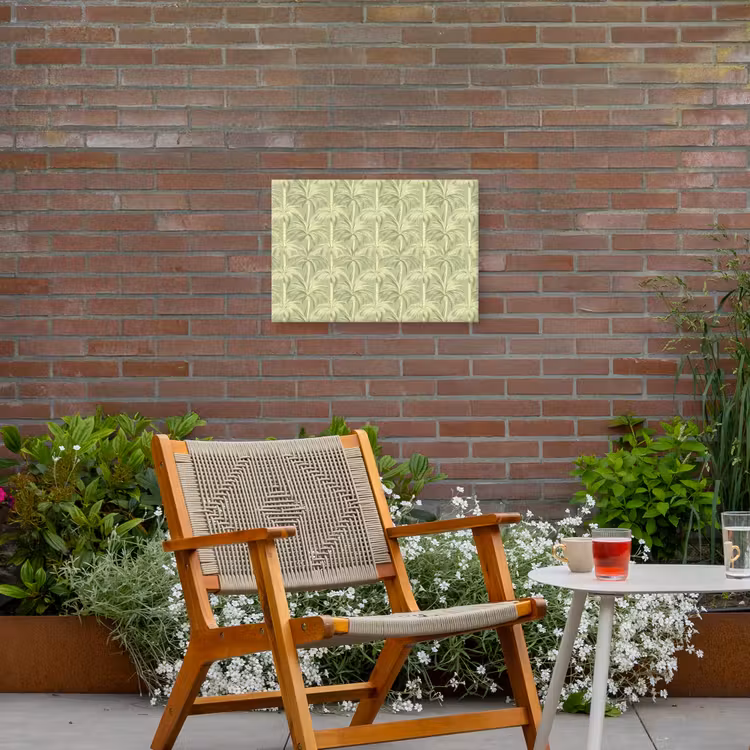 Palmwoud - Tropisch - Groen Tuinposter op houten frame 2 cm dik klein 845 -sfeer3