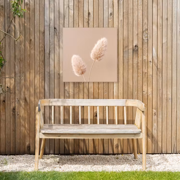 Pampas pluimen - Beige - Planten Tuinposter op houten frame 2 cm dik middel -sfeer4