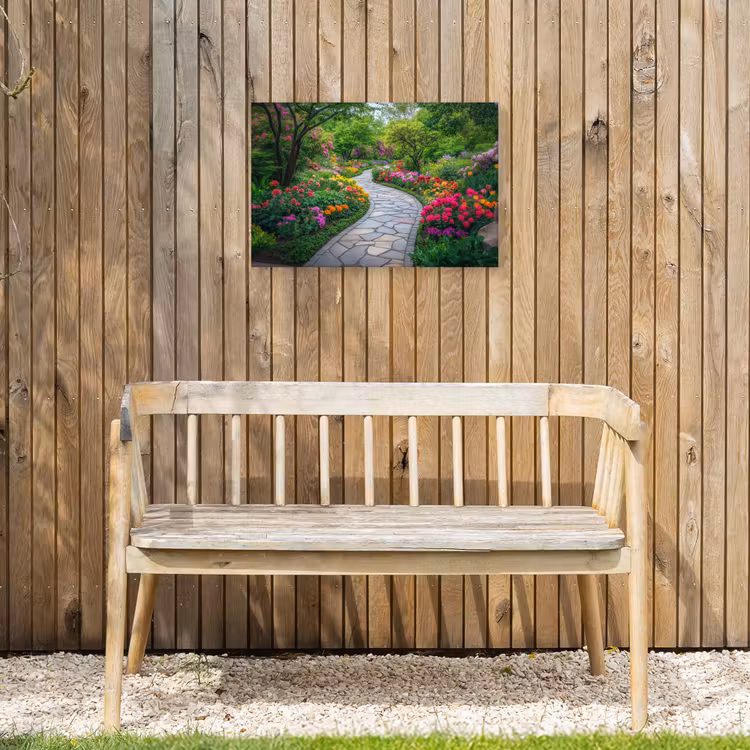 Park - Bloemen - Tuin Tuinposter op houten frame 2 cm dik klein -sfeer4