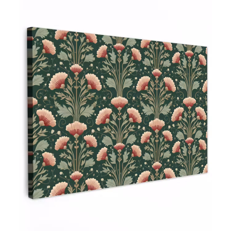 Patroon - Botanisch - Kleurrijk Tuinposter op houten frame 2 cm dik klein 845 -3d