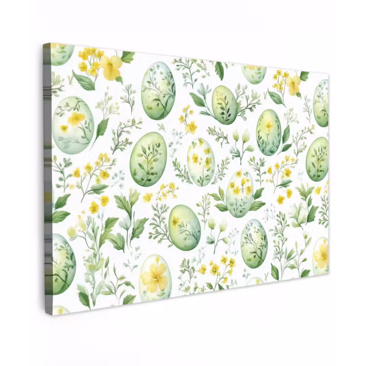 Patroon - Groen - Eieren Tuinposter op houten frame 2 cm dik klein -3d