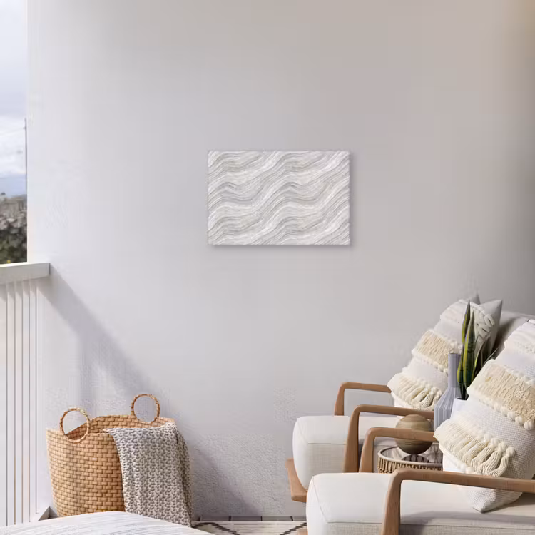 Patroon - Helder - Wit - Grijs Tuinposter op houten frame 2 cm dik klein 845 -sfeer1