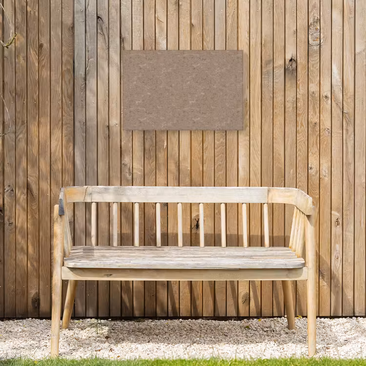 Patroon - Kalksteen - Beige Tuinposter op houten frame 2 cm dik klein 845 -sfeer4