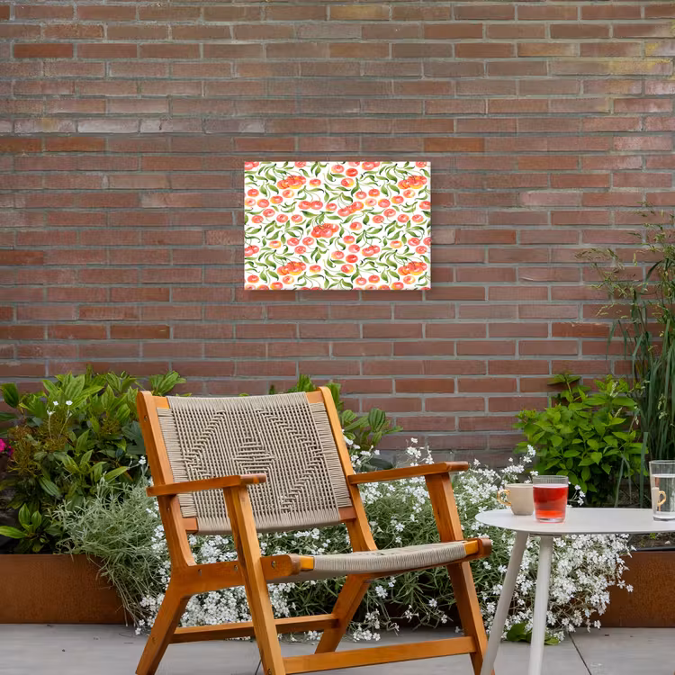 Zoete - Kersen - Wit Tuinposter op houten frame 2 cm dik klein 845 -sfeer3