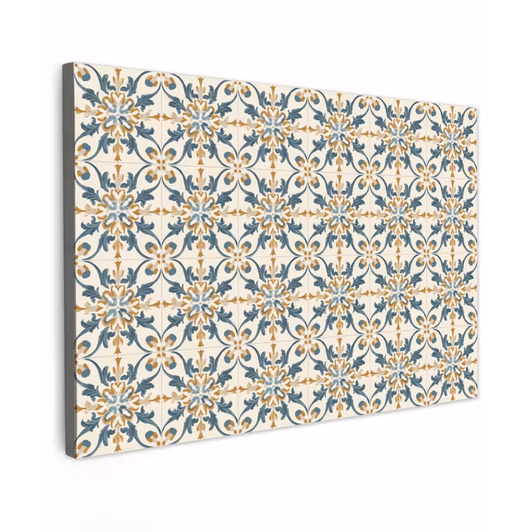 Patroon - Klassiek - Kleurrijk Tuinposter op houten frame 2 cm dik klein 845 -3d