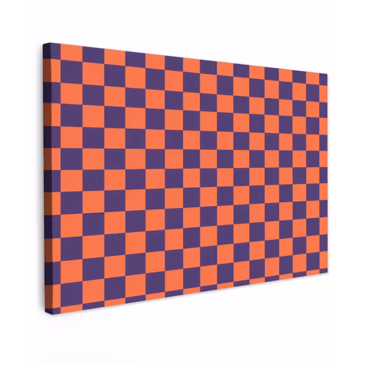 Patroon - Klassiek - Paars Tuinposter op houten frame 2 cm dik klein 845 -3d