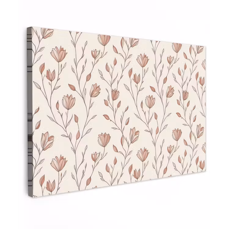 Patroon - Klassiek - Roze Tuinposter op houten frame 2 cm dik klein 845 -3d