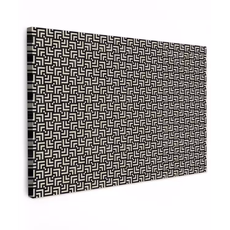 Patroon - Marmer - Zwart Tuinposter op houten frame 2 cm dik klein 845 -3d