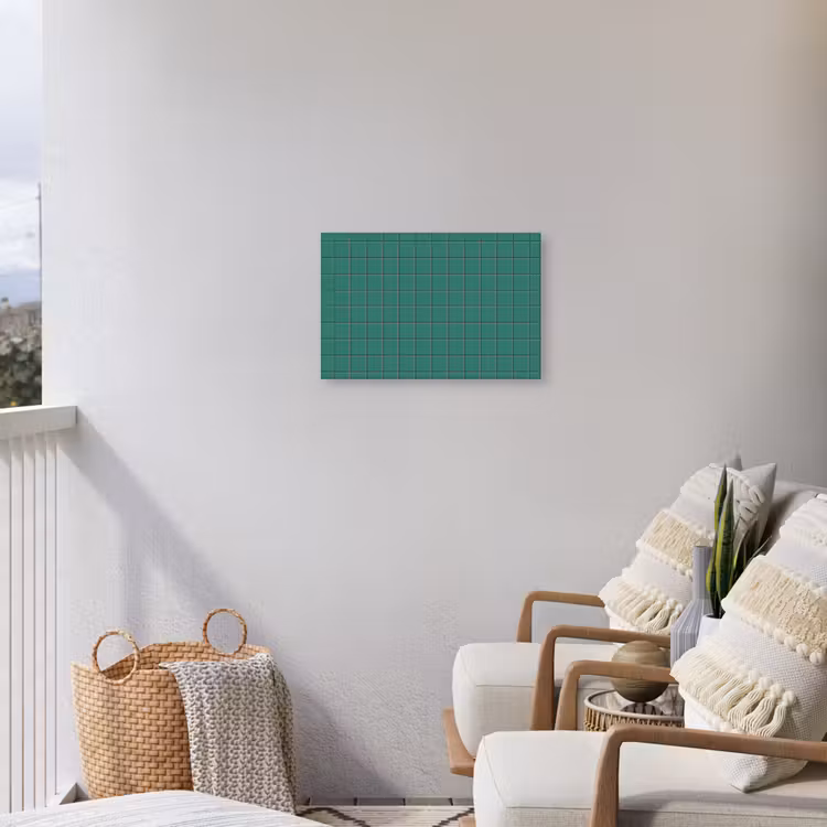 Patroon - Patroon - Smaragd Tuinposter op houten frame 2 cm dik klein 845 -sfeer1