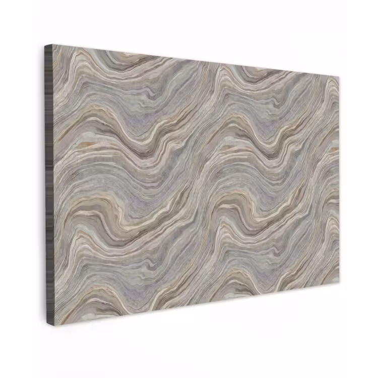 Patroon - Sereen - Paars - Groen Tuinposter op houten frame 2 cm dik klein 845 -3d