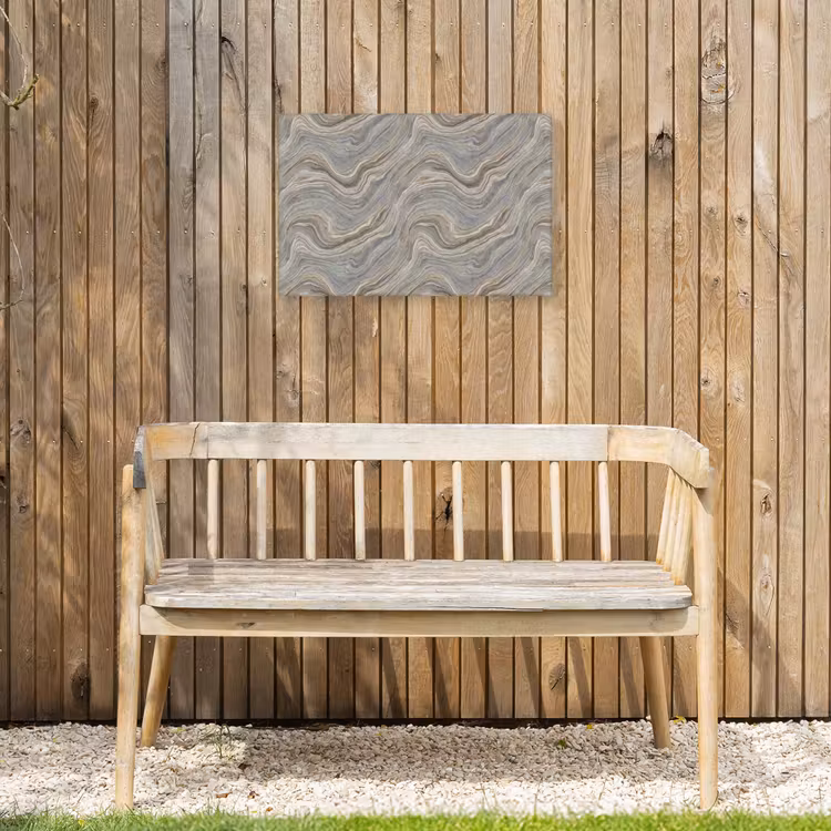 Patroon - Sereen - Paars - Groen Tuinposter op houten frame 2 cm dik klein 845 -sfeer4
