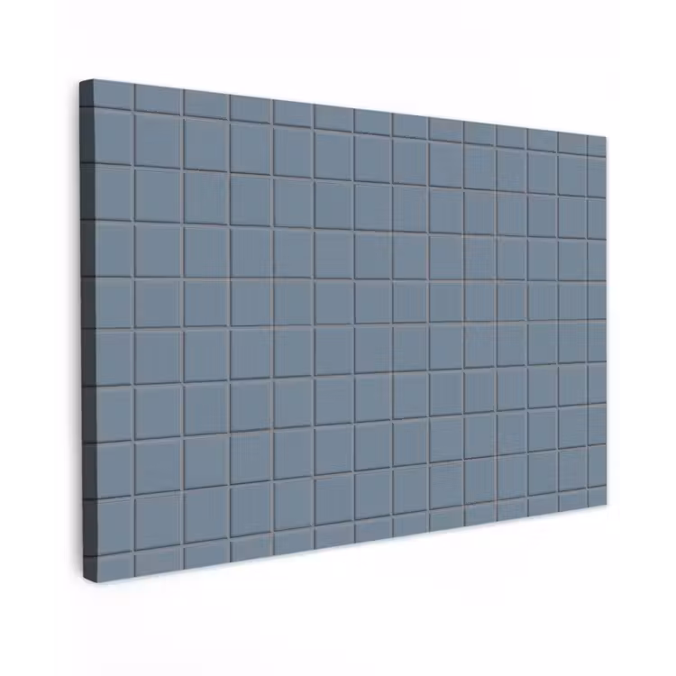 Patroon - Tegel - Blauwgrijs Tuinposter op houten frame 2 cm dik klein 845 -3d