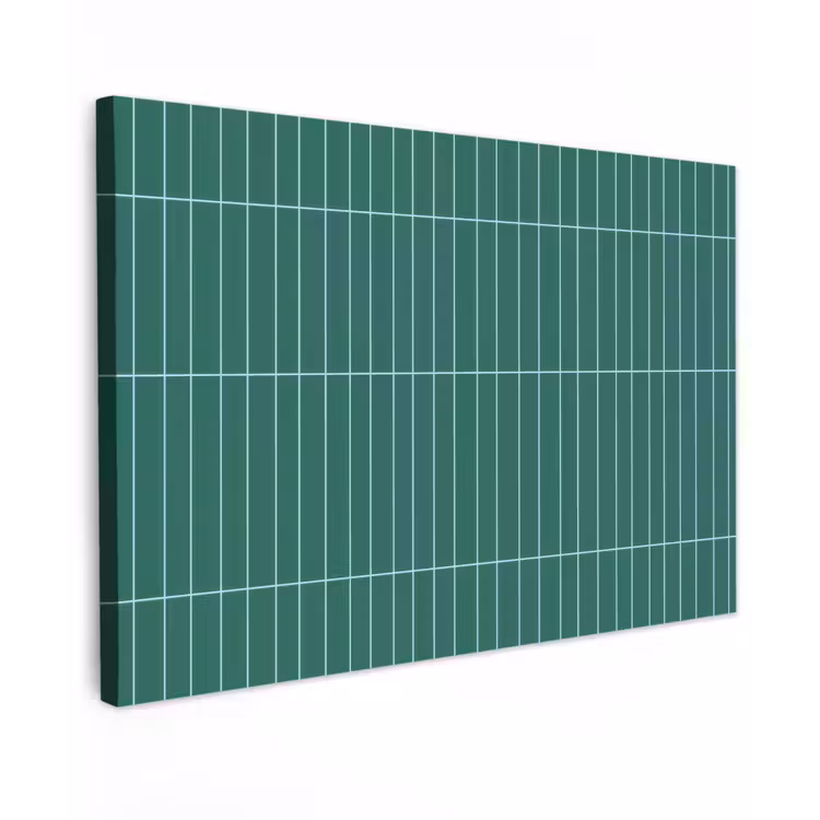 Patroon - Tegel - Saliegroen Tuinposter op houten frame 2 cm dik klein 845 -3d