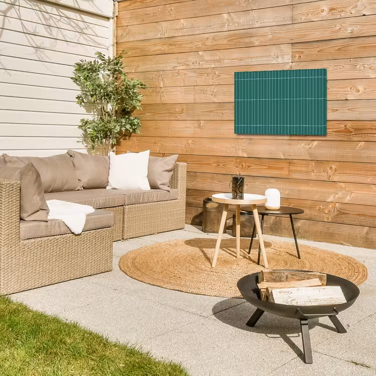 Patroon - Tegel - Saliegroen Tuinposter op houten frame 2 cm dik klein 845 -sfeer2