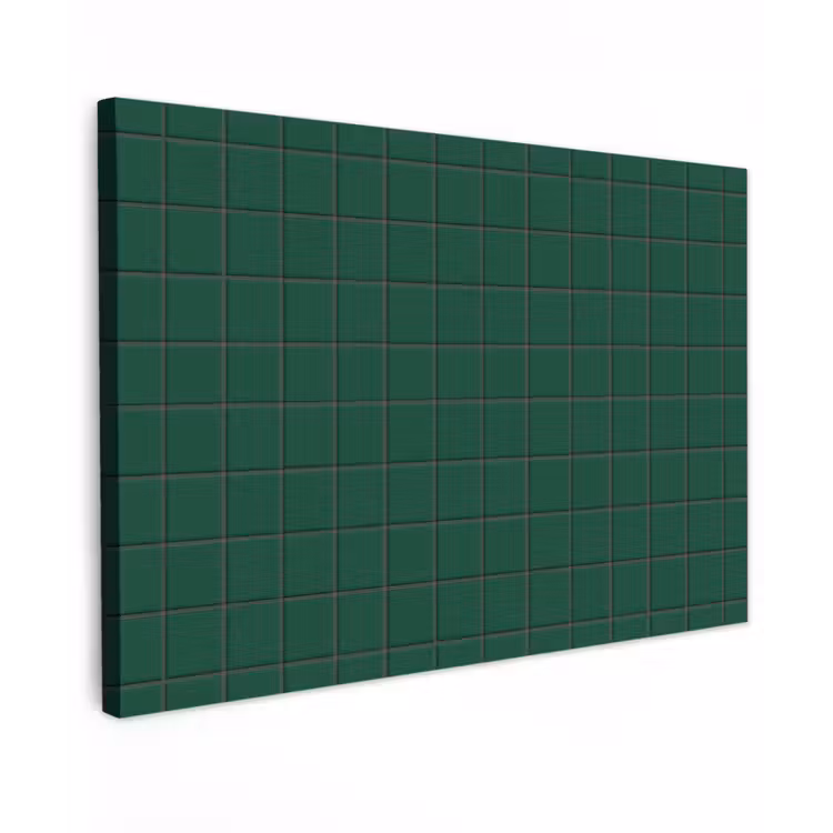 Patroon - Tegels - Dennen - Groen Tuinposter op houten frame 2 cm dik klein 845 -3d