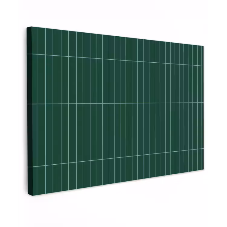Patroon - Tegels - Donkergroen Tuinposter op houten frame 2 cm dik klein 845 -3d