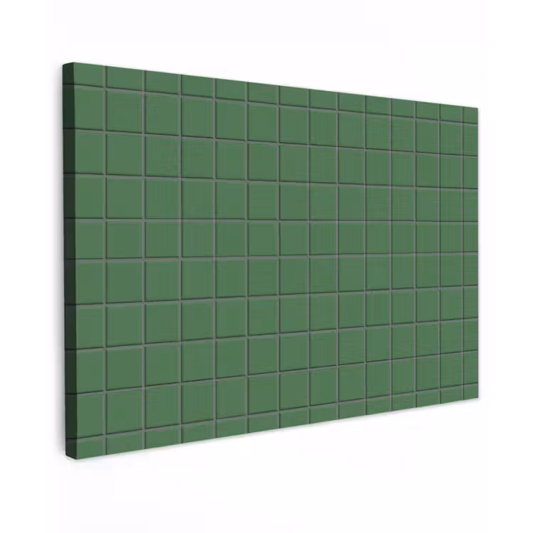 Patroon - Tegels - Groen Tuinposter op houten frame 2 cm dik klein 845 -3d