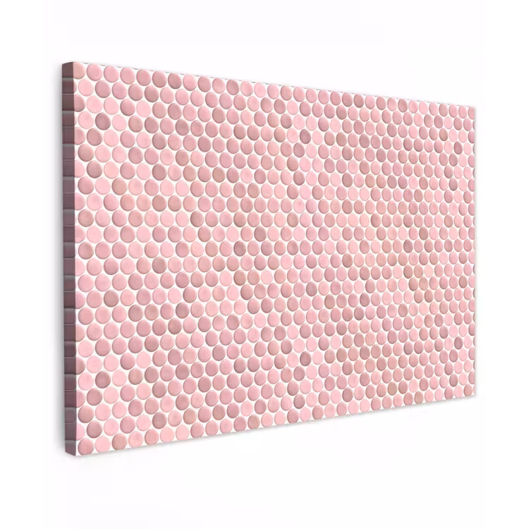 Penny - Mozaïek - Lichtroze Tuinposter op houten frame 2 cm dik klein 845 -3d