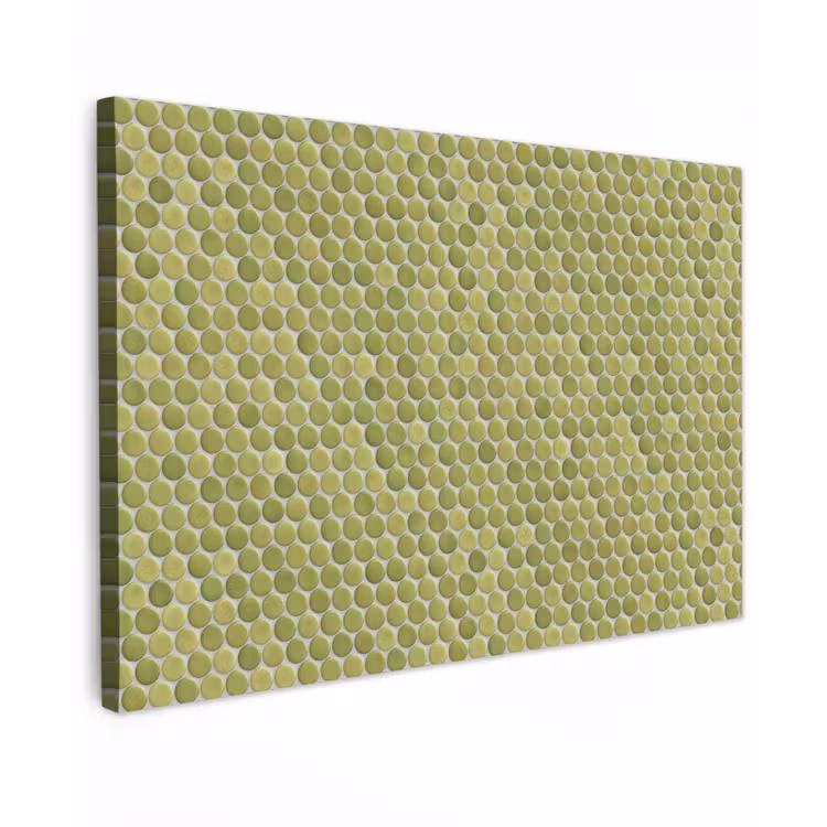 Penny - Mozaïek - Olijfgroen Tuinposter op houten frame 2 cm dik klein 845 -3d
