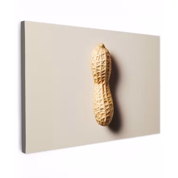 Pinda - Ruw - Beige Tuinposter op houten frame 2 cm dik klein -3d