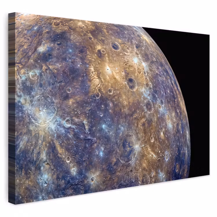 Buiten canvas - Planeet - Kraters - Ruimte - Planeet - Kraters - Ruimte Tuinposter op houten frame 2 cm dik klein