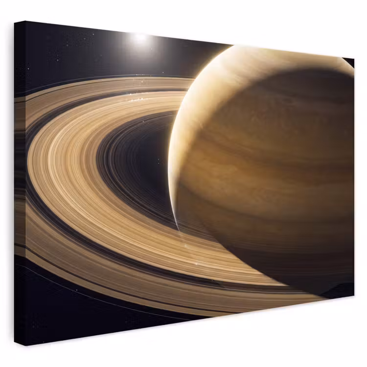 Buiten canvas - Planeet - Ringen - Ruimte - Planeet - Ringen - Ruimte Tuinposter op houten frame 2 cm dik klein