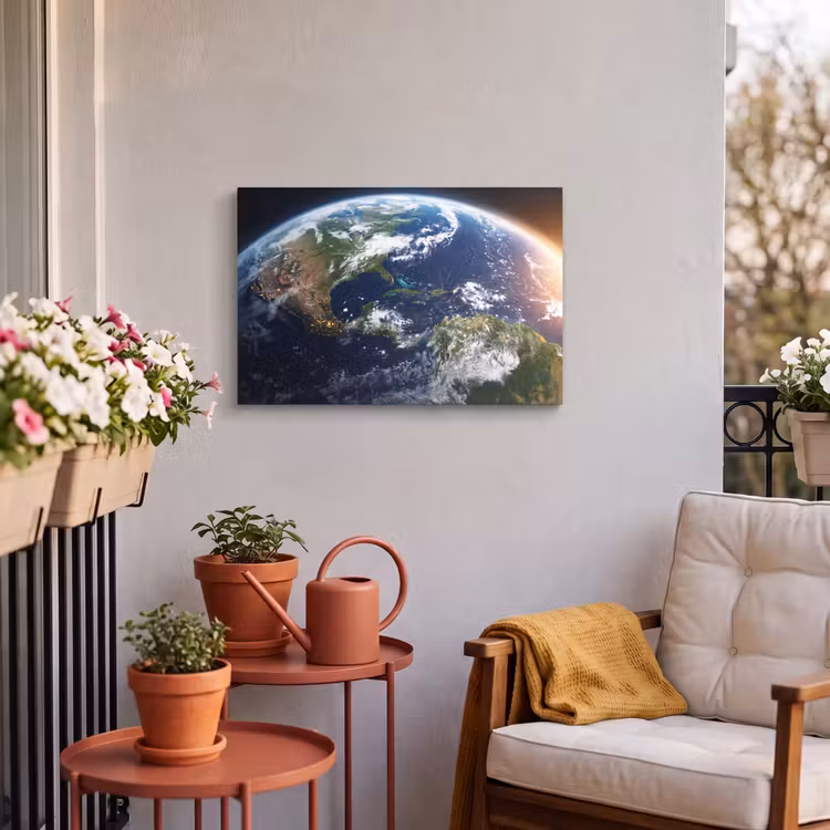 Buiten canvas - Planeet - Ruimte - Kosmos - Planeet - Ruimte - Kosmos Tuinposter op houten frame 2 cm dik klein