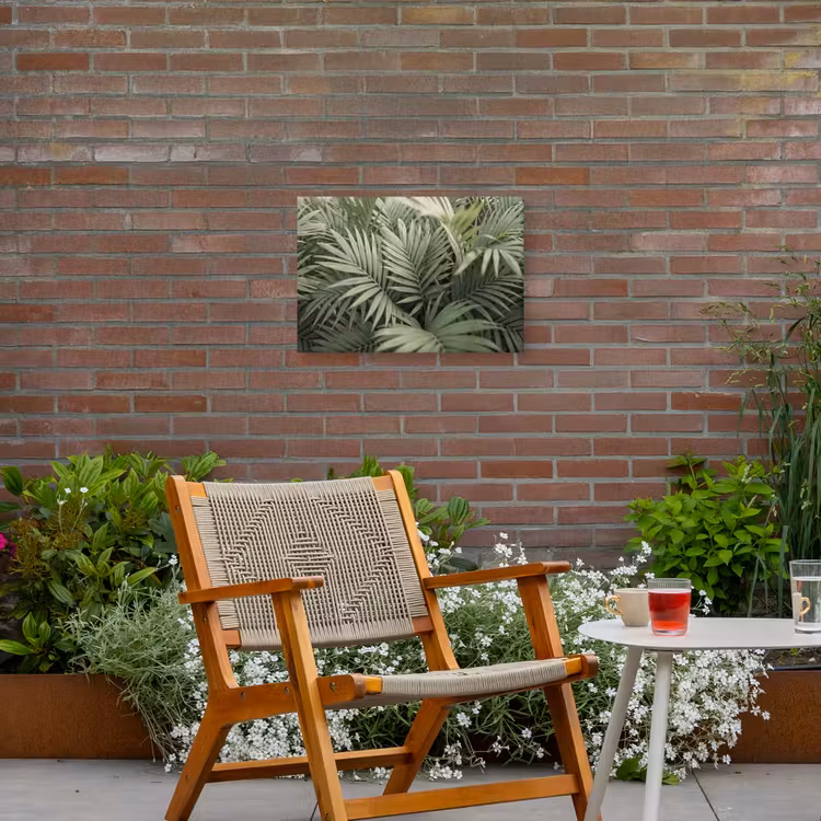 Plant - Palmbladeren - Natuur - Groen Tuinposter op houten frame 2 cm dik klein -sfeer3
