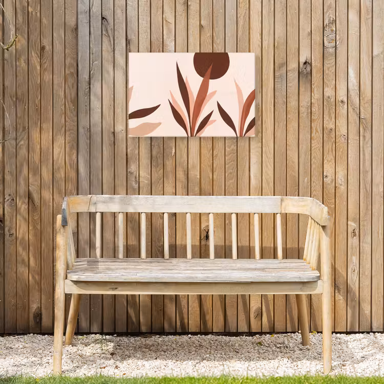 Planten - Abstract - Natuur - Bruin Tuinposter op houten frame 2 cm dik klein -sfeer4
