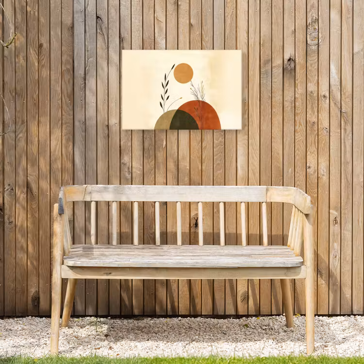 Planten - Abstract - Vormen Tuinposter op houten frame 2 cm dik klein -sfeer4