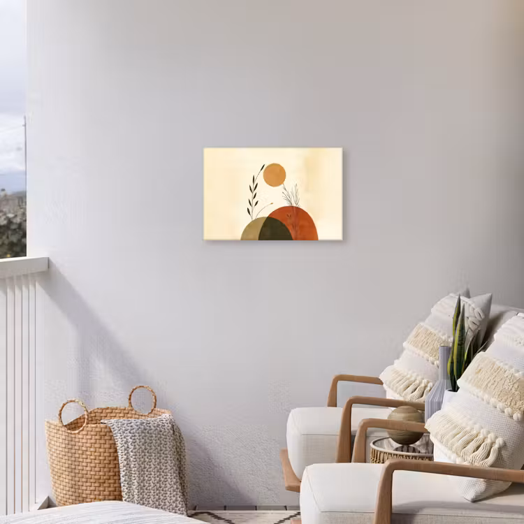 Planten - Abstract - Vormen Tuinposter op houten frame 2 cm dik klein -sfeer1