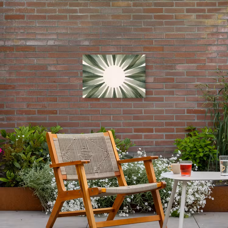 Planten - Abstract - Waterverf - Groen - Natuur Tuinposter op houten frame 2 cm dik klein -sfeer3