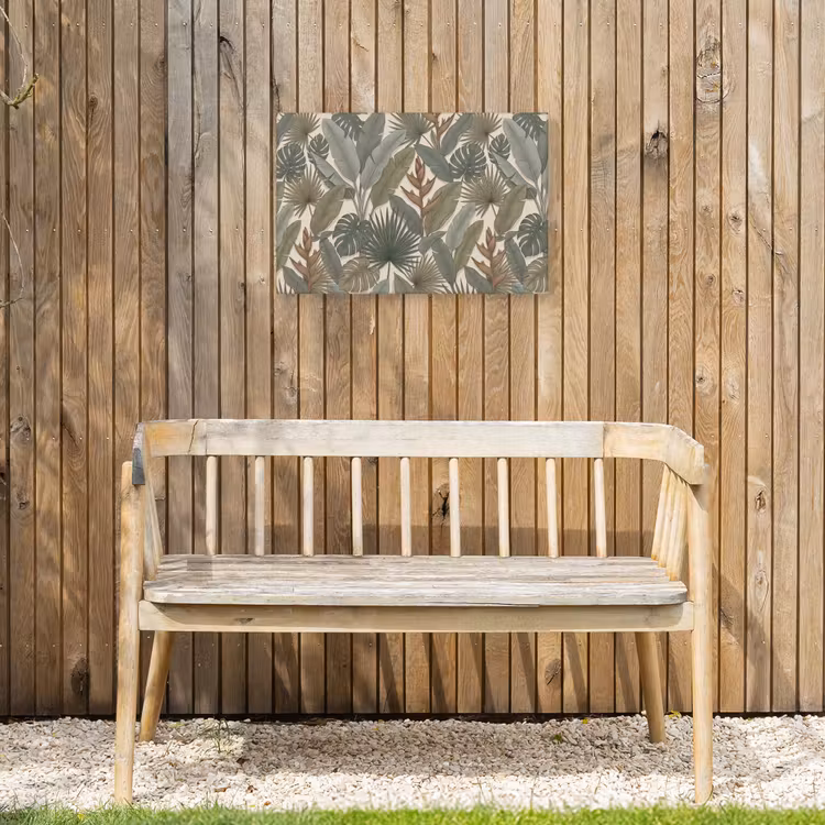 Planten - Tropisch - Natuur - Illustratie - Groen Tuinposter op houten frame 2 cm dik klein -sfeer4