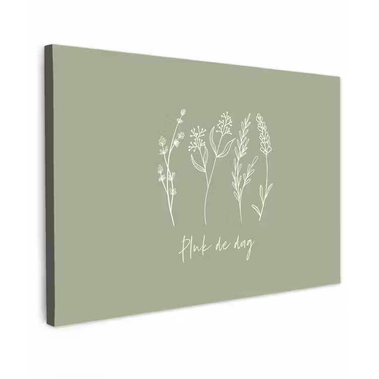 Pluk de Dag Tuinposter op houten frame 2 cm dik klein -3d