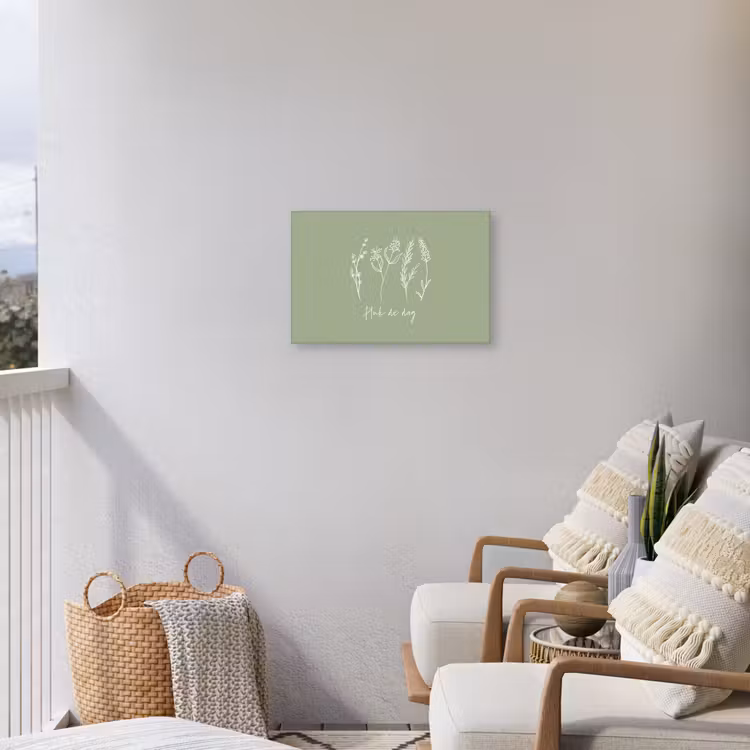 Pluk de Dag Tuinposter op houten frame 2 cm dik klein -sfeer1