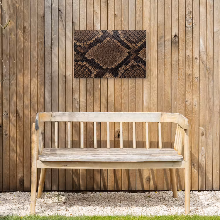 Python - Schubben - Brons Tuinposter op houten frame 2 cm dik klein -sfeer4