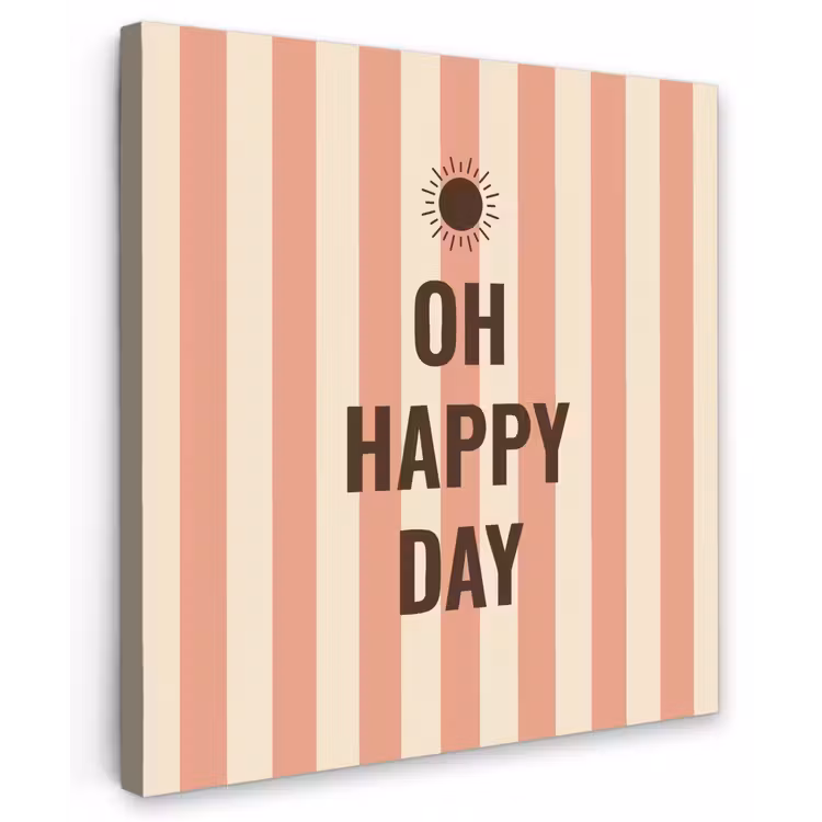 Quote - Zomer - Strepen Tuinposter op houten frame 2 cm dik middel -3d