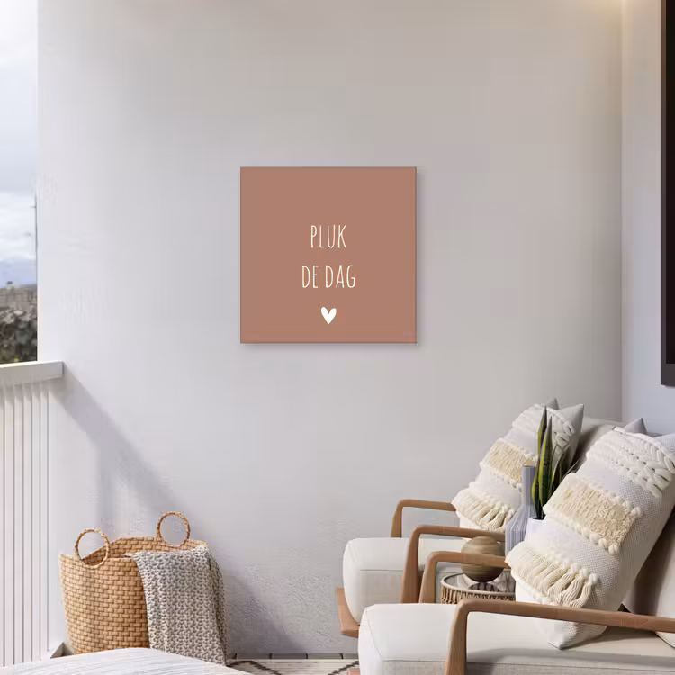 Quotes - Carpe diem - Pluk de dag - Spreuken Tuinposter op houten frame 2 cm dik middel -sfeer1
