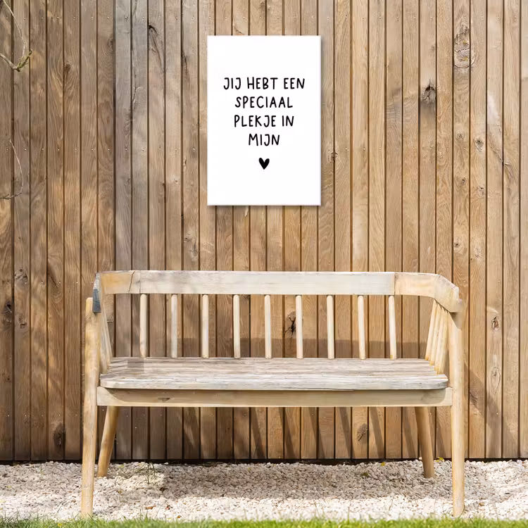 Quotes - Een speciaal plekje in mijn hart - Spreuken Tuinposter op houten frame 2 cm dik klein -sfeer4