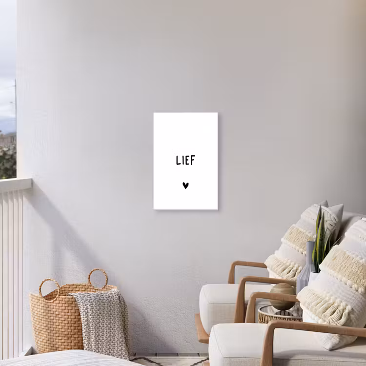 Quotes - Lief - Spreuken Tuinposter op houten frame 2 cm dik klein -sfeer1