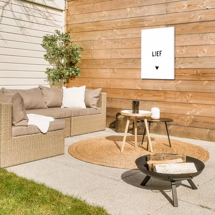 Quotes - Lief - Spreuken Tuinposter op houten frame 2 cm dik klein -sfeer2