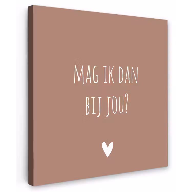 Quotes - Mag ik dan bij jou - Claudia de Breij - Spreuken Tuinposter op houten frame 2 cm dik middel -3d